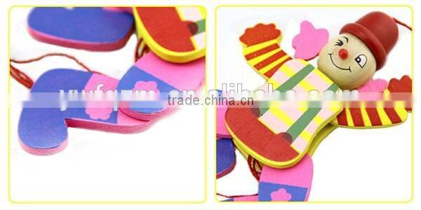 2016 high quality kid toy wooden string puppet,new fashion wooden pull toy puppet,best sale kid wooden puppet