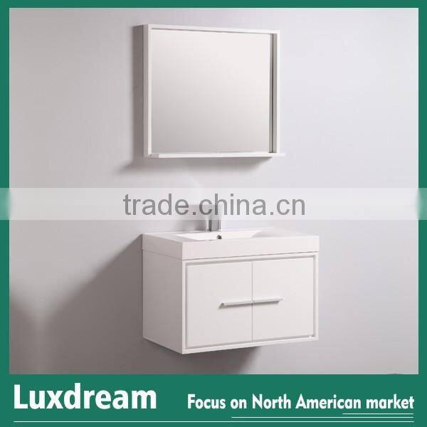 36 inch white wall hung bathroom vanity cabinet