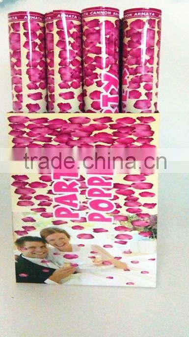 beautiful red rose petal party popper for wedding