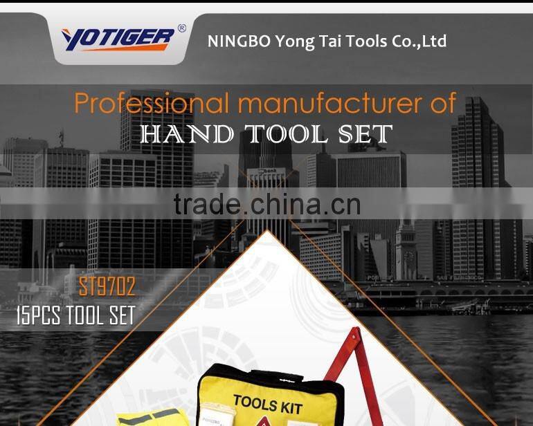 15pcs Car Emergency Hand Type Tool Set Auto Tool Bag