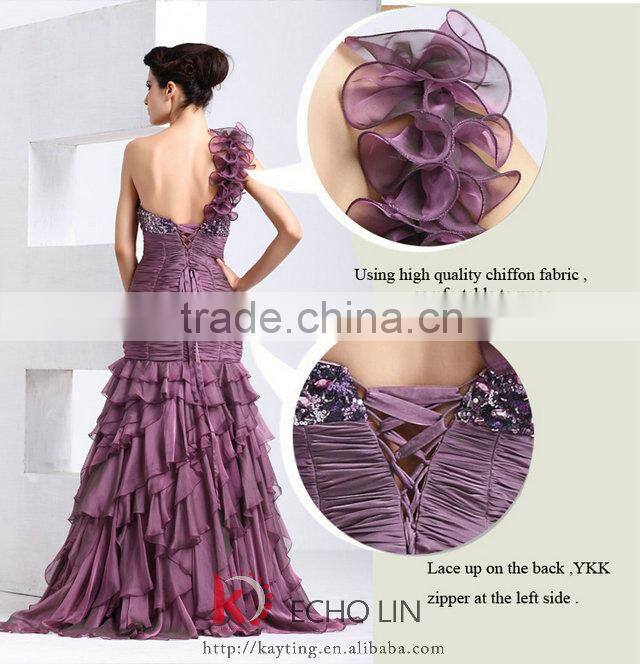 Fashion new style sexy dress designer names long dresses purple lace party dress
