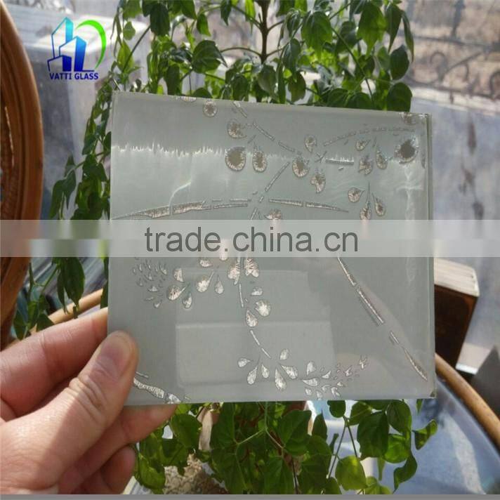 acid etched glass office glass wall partitions door panels etched glass panels for sale