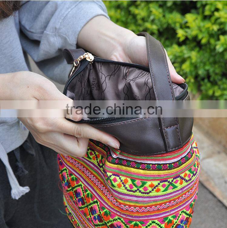 Hot selling tote bag embroidery tote bag fashion women leather shoulder bag