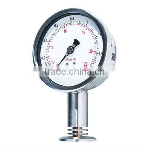 Flange diaphragm pressure gauge