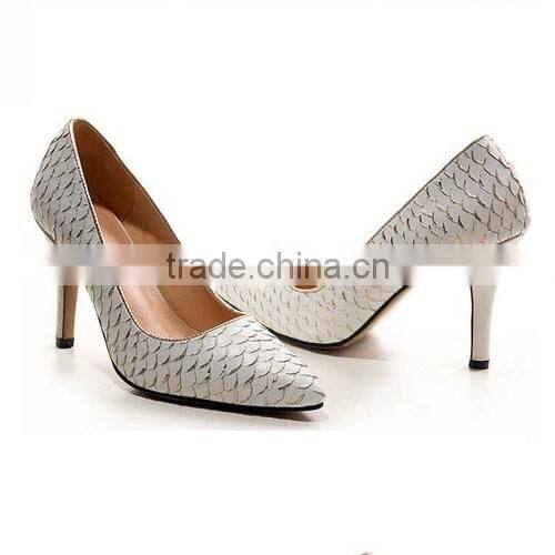 2015 elegant new design leather women high heel shoes lady pumps CP5860