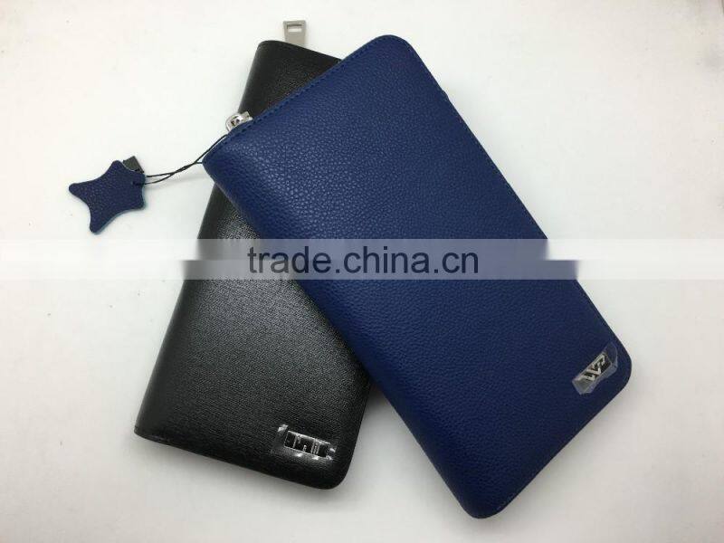 2016 high-end gift sets genuine leather wallet power bank