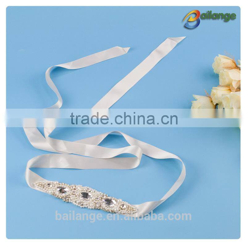 2015 fashion dresses guipure hot sale rhinestone headband wedding sash applique