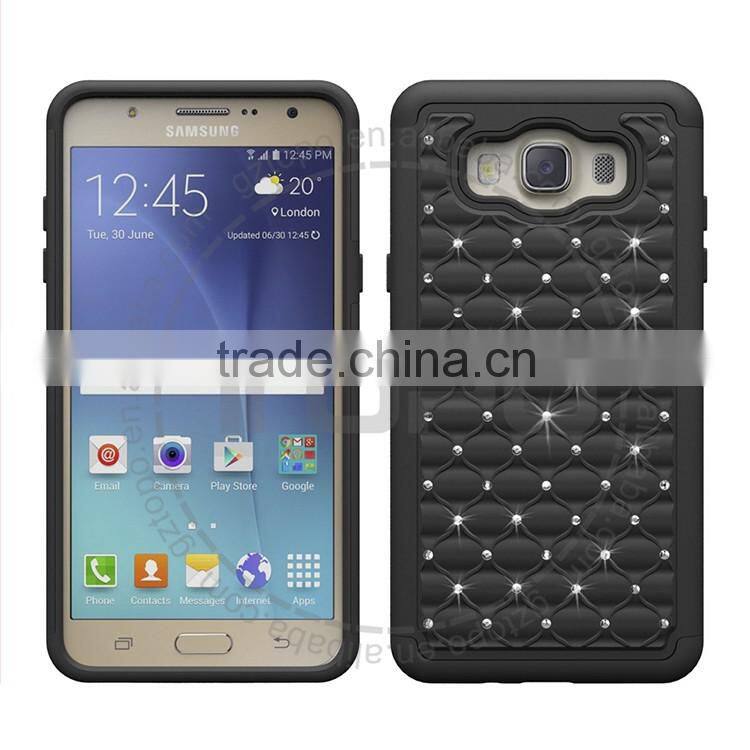 Bling Diamond Phone Case Combo Sky Star PC Silicone Case for Samsung galaxy J7 J710