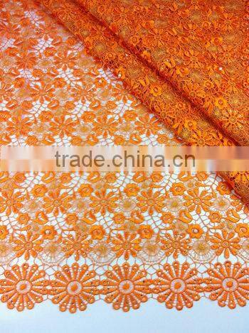 2015 Best selling african cord lace gold guipure lace fabric