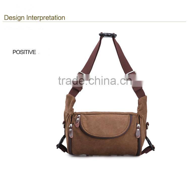 Male Canvas Waist Bag Outdoor Sport Single Shoulder Bag Casual Travel Bag
