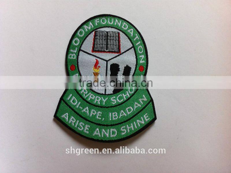 laser cut round taffeta woven labels for gloves