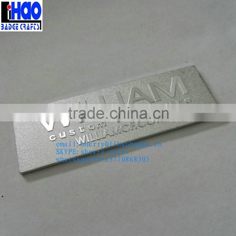 Logo gradient color printing aluminum metal logo label, metal nameplate for furniture