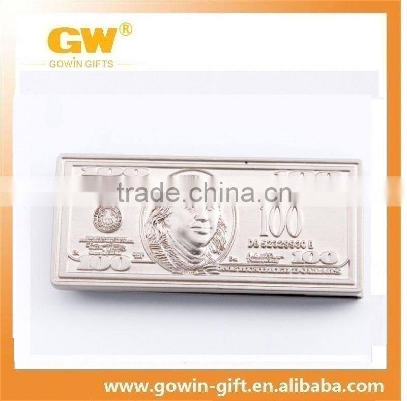 Custom metal promotional etching money clip