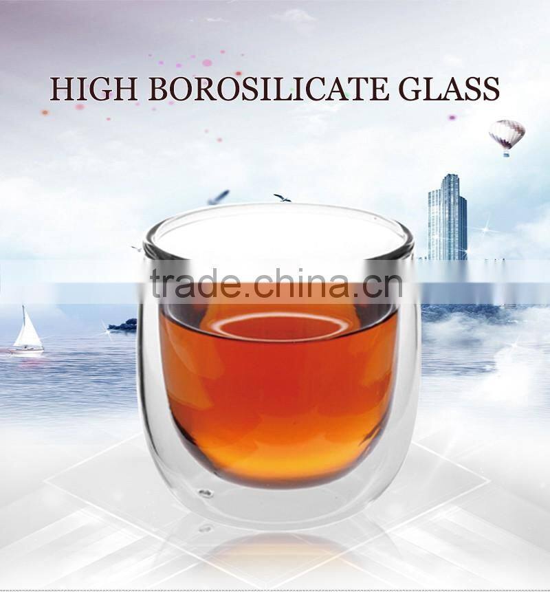 taobao online hot sell borosil double wall unique wine glasses for 200ml