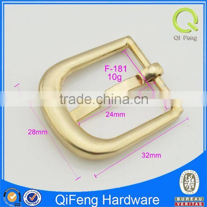 F-181 plain nice quality metal pin buckle metal buckles supplier shiny gold