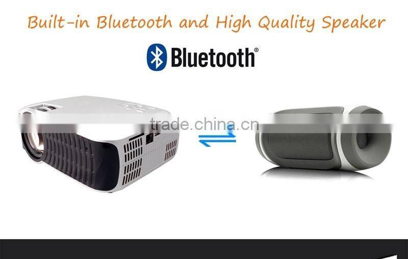 New arrival! World 1st 720P Android 4.4.2 HD LED small LCD Projector with Miracast WiFi Bluetooth 4.0 Bluray beamer