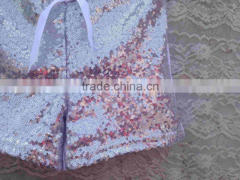 Wholesale Kids Shorts With Bow Knot High Quality Baby Sequin Shorts Petti Short Pants With Stretchy Cotton Shorts