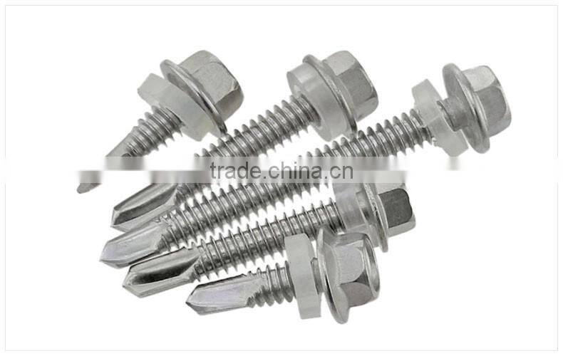 hex head self drilling screw/ hex head self drilling screw with washer/stainless drilling screw with washer