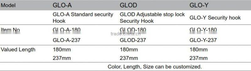 Promotion Hot sale with price tag with magnet key pegboards anti-theft security display hook