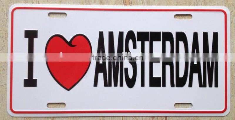 15*30cm printing aluminum license plate 6063