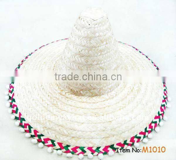 fashion cheap upturned cooler mexican straw hats