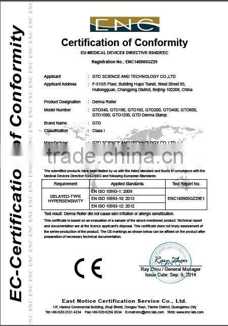 CE approved factory wholesale 540 derma roller