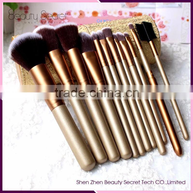 Hot sell 12pcs professional makeup brush set with cup holder
