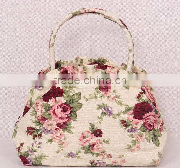 Wholesale Printed Handbag With Flower On Front of Handbag India For Women