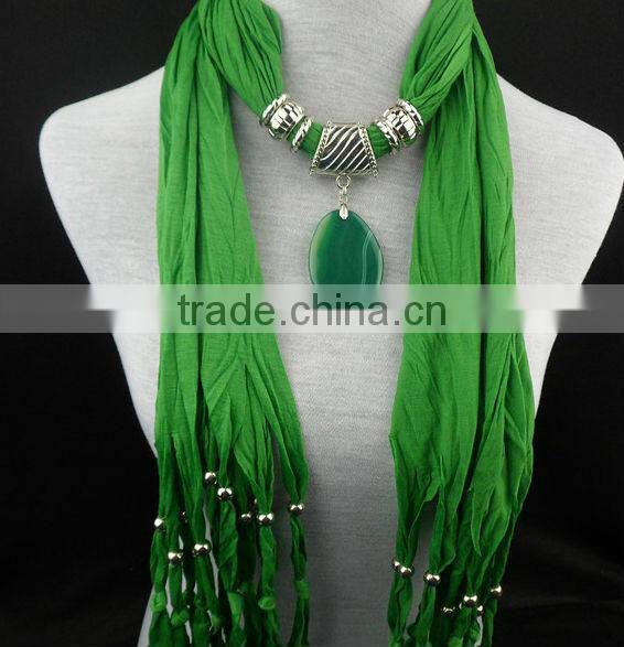 Wholesale Fashion Women Bohemian Drop Pendant Necklace Scarf Stole Neck Shawl Wrap Jewelry Gift