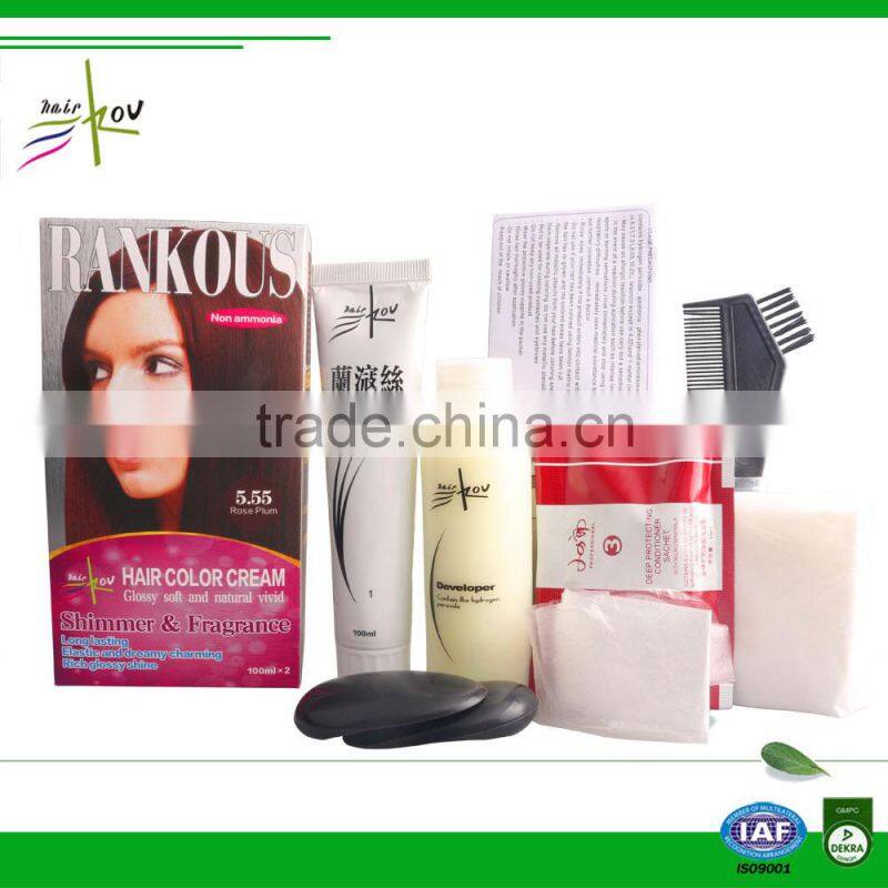 Chinese double hair dye ammonia hair dye high quality