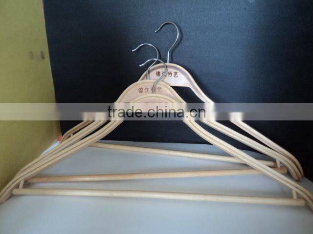 Chinese classic and reusable clothes bamboo hangers sets craft