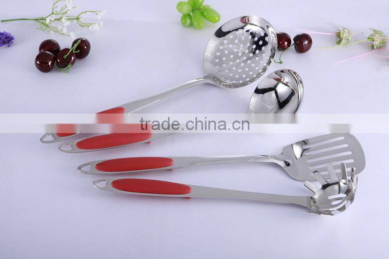 various new Kitchen Utensils Stainless Steel Kitchen food with plastic handlesets wholesale