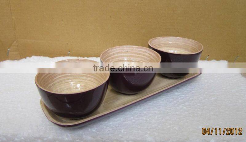 Simple design bamboo bowl made in Vietnam