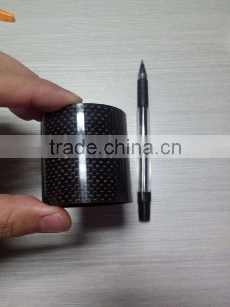 3K Plain 50mm*45mm*50mm Carbon Fiber Roll-wrapped Tube