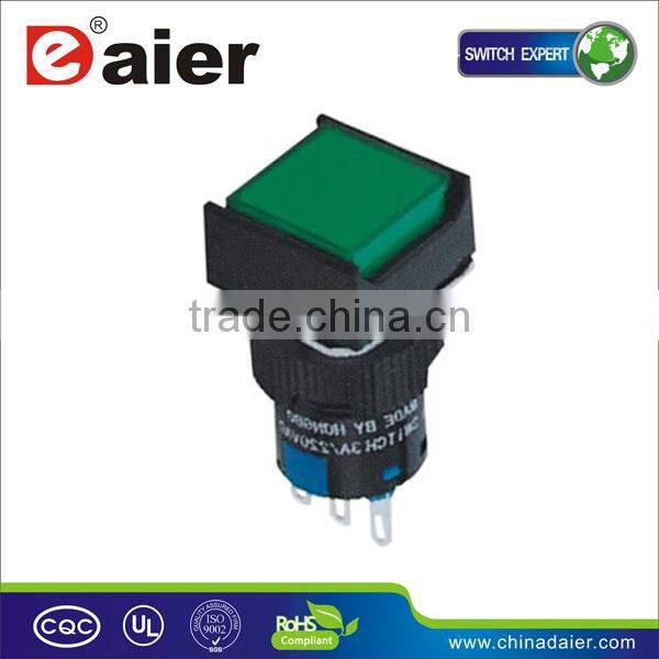 A16-11SF ON-(ON) 1NO 1NC 16MM push button switch with lamp