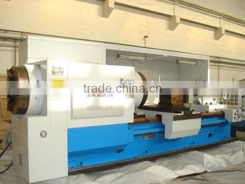 10" Large Spindle bore CNC Pipe Theading Lathe Machine QK-260A / CNC Oil Field Lathe