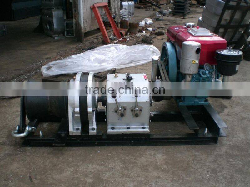 5 Ton Belt Driven speedy diesel cable powered winch