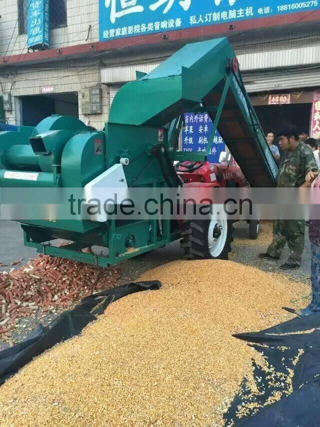 Full Automatic corn thresher with husker
