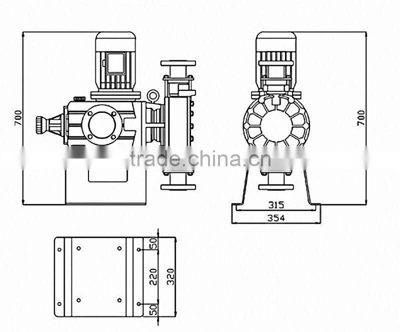 3300L 0.3Mpa Mechanical Diaphragm Chlorine Dosing Pump