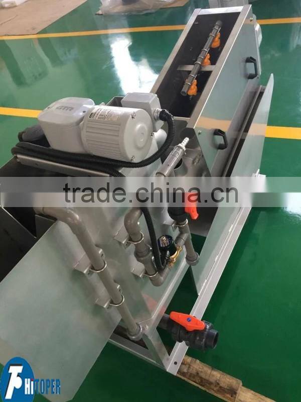 Leather making wastewater used multi-plate screw press machine