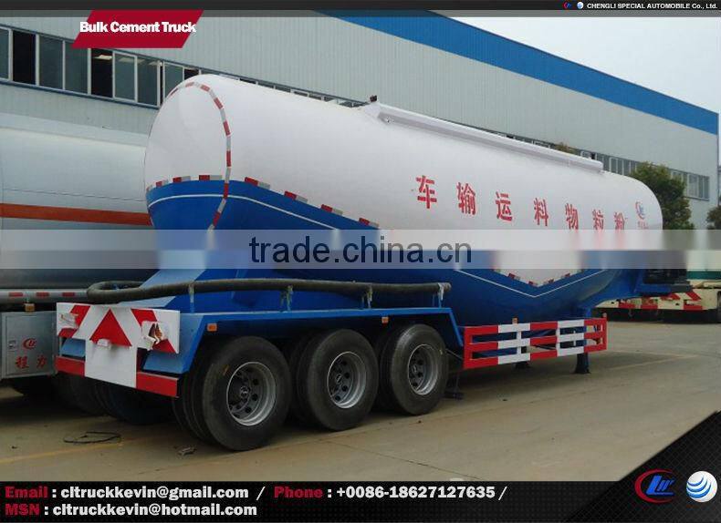 3 axles 60 tons bulk cement tanker trailer