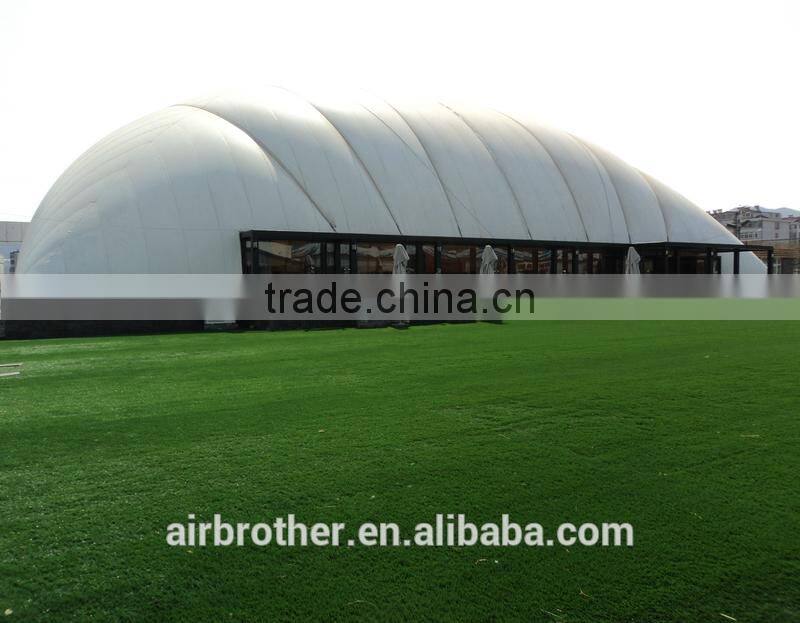 Inflatable wide span architecture membrane building tent