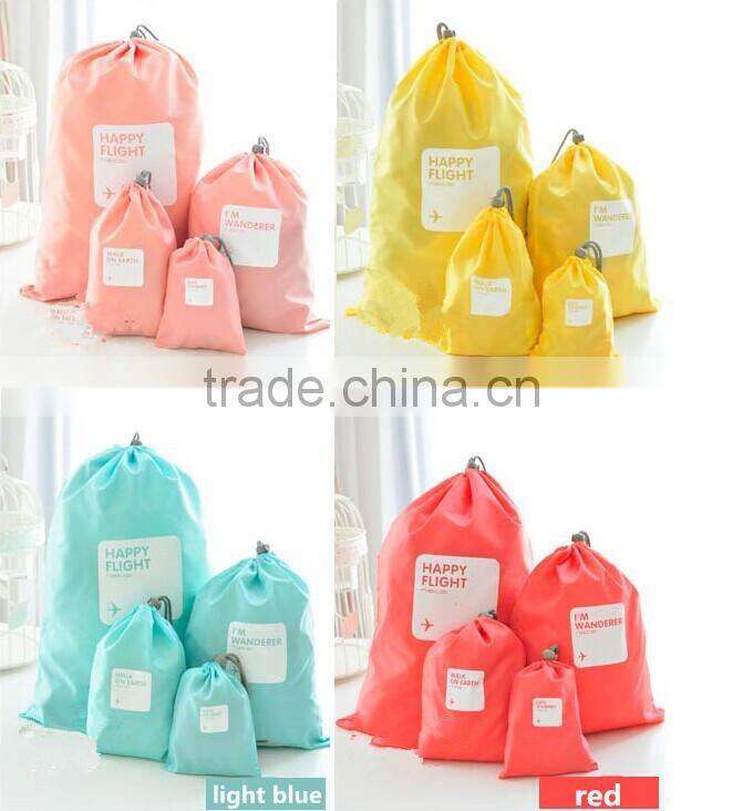 Storage polyester Bag, plastic shopping bag for storage, waterproof nylon polyester drawstring bag