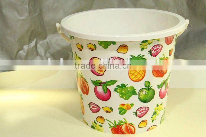 2012 houseware13L round colorful plastic bucket