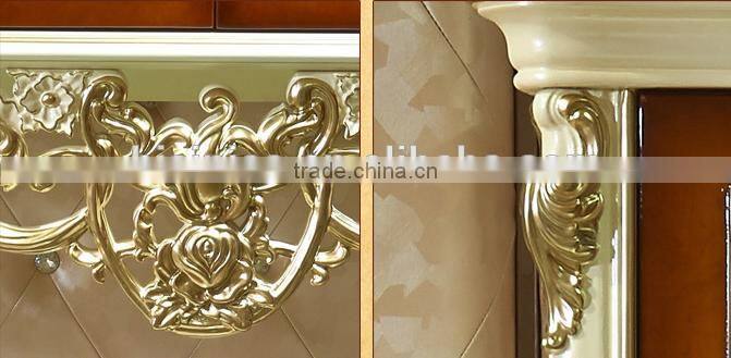European Style Luxury Decorative Cabinet, Parquet Pattern Solid Wood Cupboard, Nice Carving Living Room Cabinet (BF01-ML046)