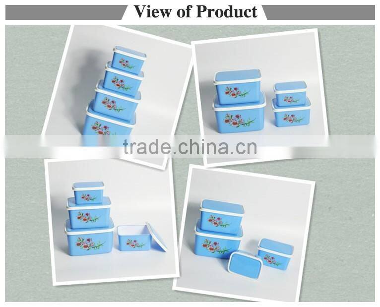 4 pieces plastic airtight food storage container