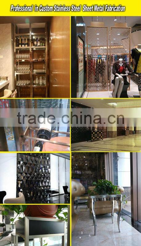 Custom Made Stainless Steel Wine Display Rack For Hotel KTV Bar Club