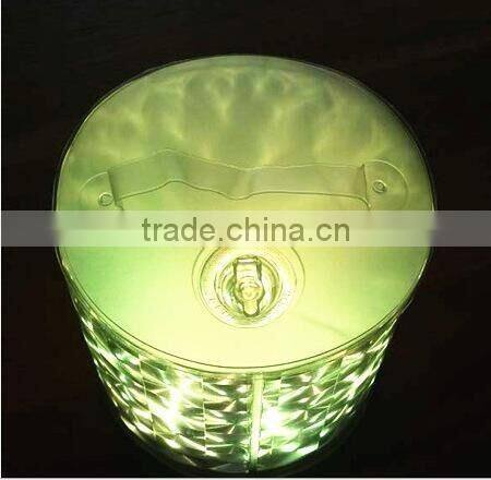 Factory Direct Sale Foldable Solar Inflatable Camping LED Lamp Outdoor Waterproof Portable Camping Colorful Night Light