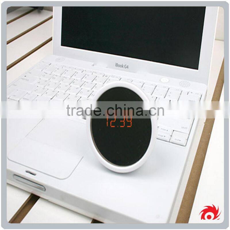 Creative Digital Electrical Gift Beautiful Ladys Small LED Desk Table Make Up Mirror Alarm Clock