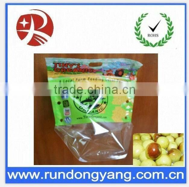 farm fruit net bag packing zipper lock bottom gusset